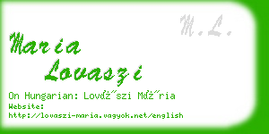 maria lovaszi business card